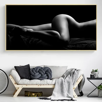Modern Portret Postere si Printuri de Arta de Perete Panza Pictura Corp Sexy Nud, Poze cu Femei pentru Living Decor Acasă Nici un Cadru