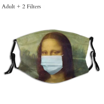 Mona Lisa Pânză Măști De Carantină Manusi Masca De Fata Acoperi Gura Cu Filtre Faciale De Protecție
