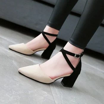 MORAZORA 2020 vânzare Fierbinte pătrat tocuri inalte femei a subliniat toe sandale de vara femei pantofi de culoare amestecat petrecere de nunta pantofi de navă