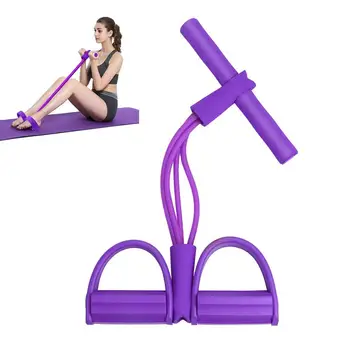 Multifuncțional pedala de banda de rezistență multifuncționale, echipamente de fitness acasa abdomen trage coarda sta-up-uri 4 tub gros de yoga coarda