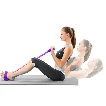 Multifuncțional pedala de banda de rezistență multifuncționale, echipamente de fitness acasa abdomen trage coarda sta-up-uri 4 tub gros de yoga coarda