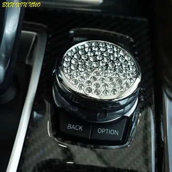 Multimedia butonul de cristal Artificial autocolant pentru BMW E46 E52 E60 E90 E91 F10 F20 penal buton decorative de acoperire Accesorii