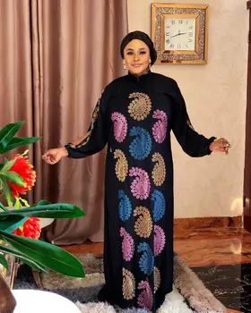 Musulmani Din Africa Rochii Femei Dashiki Petrecere Cu Rochii Maxi Rochie De Diamant Negru Petrecere Elegantă, Lungă Maneca Rochie Vintage Halat De Îmbrăcăminte