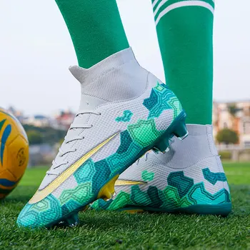 MWY Adult Copii Futzalki pentru Bărbați, Băieți Centipede ghete de Fotbal cu Crampoane de Boot de Futsal Profesionale de Pantofi de Fotbal de Înaltă Glezna Adidași
