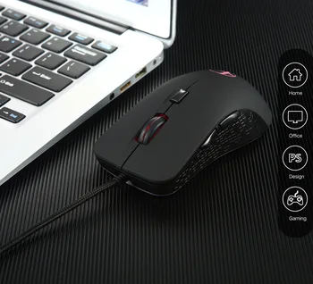 Mâinile calde Calde de Birou cu Fir Gaming Mouse Ergonomic 6 Butoane Programabile 2400 DPI Cu Cald Încălzit Mouse-ul pentru Windows PC