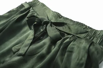 Mătase Pură pantaloni Scurți de Femei solide culori cu buzunare cu centura in 15 culori o mărime JN429