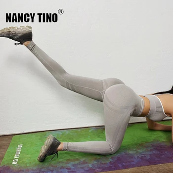 NANCY TINO Yoga Colanti Femei Push-Up Sport Fitness Sexy Talie Mare Sală de sport Jambiere Skinny Slim Antrenament de Funcționare Legging