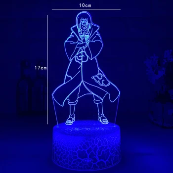 Naruto lampa Anime Lumina de Noapte Uchiha Itachi Model 3D LED Iluzie de Masă Deak Lampă 7 Culori Schimbare de Decor Acasă Fanii NARUTO lampa