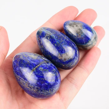 Natural Lapis Lazuli Yoni Ou set Neinstruit Minerale Masaj cu pietre Bile Kegel Exercițiu Instrument de Muschi Pelvieni Vagin Sănătate