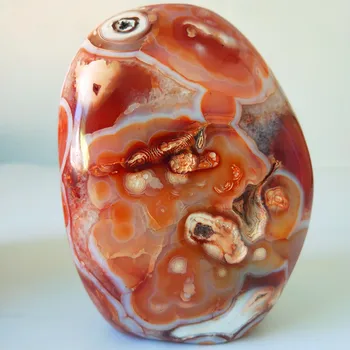 Naturale agat rosu cristal flameNatural forma decorate agat inghetata minerale-specimen