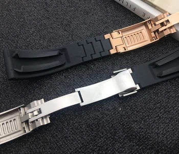 Negru mai scurt 20mm silicon Cauciuc Watchband ceas trupa Pentru Rolul curea Daytona Submariner GMT OYSTERFLEX Bratara instrument gratuit