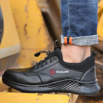 Negru Pantofi de protecție Oameni Steel Toe Pantofi Pantofi de Lucru Adidași de sex Masculin Anti-puncție Indestructibil de Securitate Cizme Impermeabile Cizme de Lucru