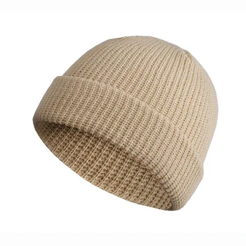 New Classic Pălării Tricotate pentru Femei Skullcap Barbati Beanie Pălărie de Iarnă Brimless Largi Pepene galben Capac Manșetă Docker Pescar Căciuli, Pălării