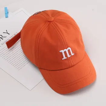 New sosire fierbinte vinde emmbroidery litera m copii Șapcă de Baseball de imprimare scrisoare pălărie de Vară în aer liber Reglabil Hip Hop Pălării Casquette