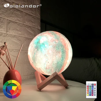 New Sosire Imprimare 3D Star Luna Lampă de Colorat Schimba Touch Home Decor Creativ Cadou Usb Led Lumina de Noapte Galaxy Lămpi de Dropshipping