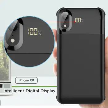 Newdery QI Wireless baterie caz pentru iphone 11 11pro max cu afisaj digital Wireless power bank pentru iphone x/xs xr xs max