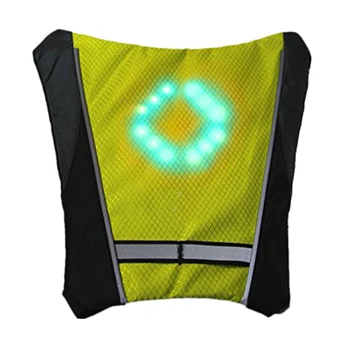 Noi 2020 LED Wireless ciclism vesta biciclete MTB sac de Siguranță LED-uri de Semnalizare Lumina Vesta de Biciclete Reflectorizant de Avertizare Veste cu remo