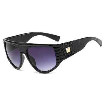 Noi 2020 Mare de Moda ochelari de Soare Cadru Femei Supradimensionat Rotund Design Unic Doamnelor Top Plat Ochelari de Lux Mare UV400 Bărbați Oculos