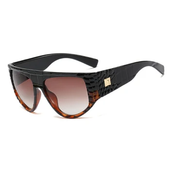 Noi 2020 Mare de Moda ochelari de Soare Cadru Femei Supradimensionat Rotund Design Unic Doamnelor Top Plat Ochelari de Lux Mare UV400 Bărbați Oculos