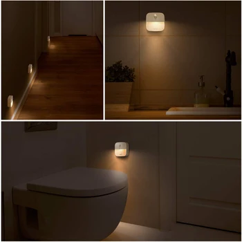 Noi 3 buc Wireless LED Lumina de Noapte Senzor de Mișcare lămpi de Perete Magnet Baterie Dulap Scări, Dormitor Bucătărie cadrul Cabinetului de Lumini