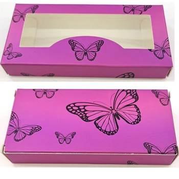 NOI 50pcs fluture cutie de Ambalare pentru gene gol pachet Multicolor cutie de hârtie 25mm Gene DIY flash cutie de ambalare make up