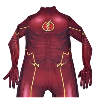 Noi Barry Allen Flash Costume Cosplay Măști Bărbați Zentai Salopete Cu Mască De Latex Colanti Costume Costum