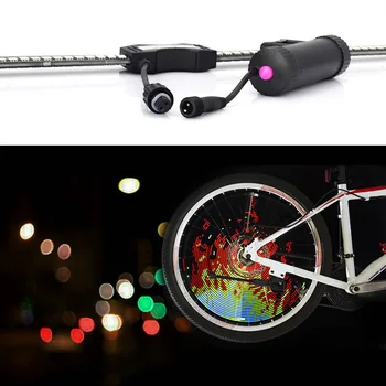 Noi DIY LED Roata de Bicicleta Vorbit Lumina USB Reîncărcabilă Biciclete Programabile Impermeabil Rim Noapte de Echitatie Accesorii