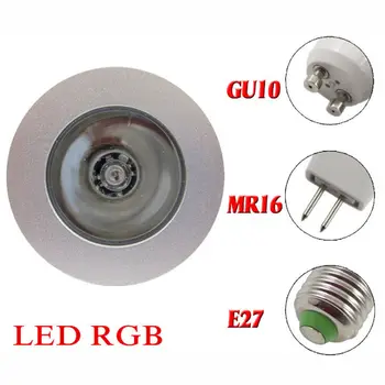 Noi E27 GU10 RGB LED Bec Lumina de Bombillas 4W 16 Schimbare de Culoare E14, MR16 Lampa LED lumina Reflectoarelor Lampada cu Telecomanda Estompat