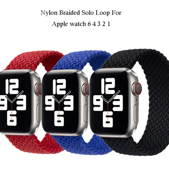 Noi Elastic Curea Nailon Pentru Apple Watch Seria 6 5 4 3 Solo Buclă 38MM 42MM 40MM 44MM Curea Bratara iWatch