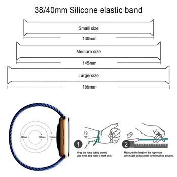 Noi Elastic Curea Nailon Pentru Apple Watch Seria 6 5 4 3 Solo Buclă 38MM 42MM 40MM 44MM Curea Bratara iWatch