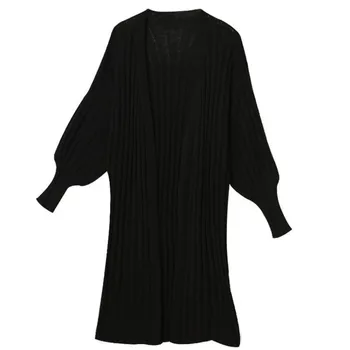 Noi Harajuku Lung Cardigan Doamnelor Moda De Primăvară Lung Tricot Pulover Femei Mari Haina Casual Sacou Negru Îmbrăcăminte De Iarnă Pulover