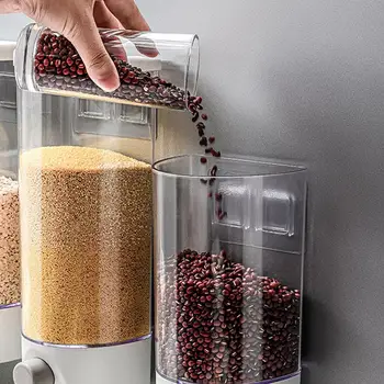 NOI Hrana Uscata Dozator Montat pe Perete Alimentare Cutie de Depozitare Moistureproof Alimentare Container Etanș Pentru Cereale de Orez Boabe de Cereale