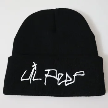 Noi Lil Peep fată tristă broderie fata bărbați și femei pălărie tricotate toamna și iarna cald unisex pălărie de personalitate hip-hop pălărie de schi