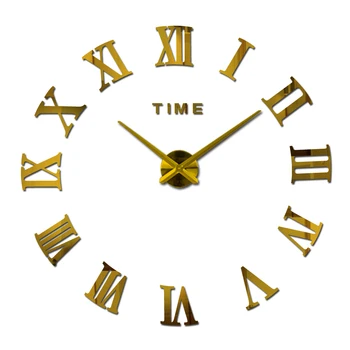 Noi sosesc real decoratiuni acasă cuarț modern ceas de perete ceasuri ceas horloge 3d diy acril oglindă de perete autocolante