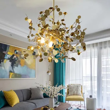 Nordic Creative led lampă de agățat Aur Chrome 3 lumini din Oțel Inoxidabil foaie, Restaurant, bar decor dormitor modern pandantiv lumini