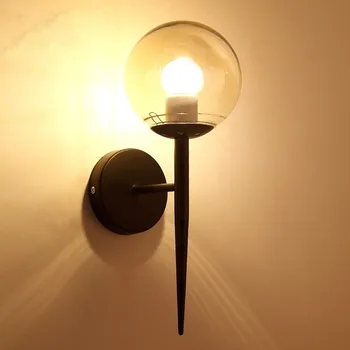 Nordic Minge de Sticlă LED Lampă de Perete Tranșee corp de Iluminat cu Led Suspensie Led Lampă de Perete Dormitor Perete Corpuri de iluminat de Perete Decor Acasă Lumini