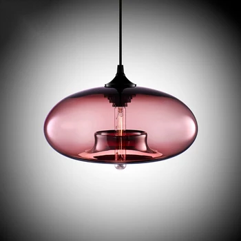 Nordic Moderne agățat lumini loft 7 Sticlă de Culoare luciu Pandantiv Lampă industrială decor Lumini Corpuri de iluminat E27 pentru Bucatarie Restaurant