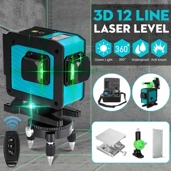 NOU! 3D Laser de nivel de Nivel de Auto-Nivelare 360 Cruce Orizontală Și Verticală foarte Puternic Green Laser de Nivel(în stoc)