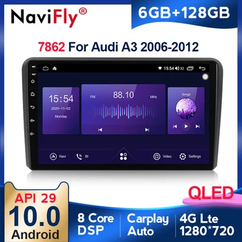 NOU! 6+128G Android10 1280*720QLED DSP BT5.0 WIFi Auto Auto Radio player Multimedia Pentru Audi A3 2006-2012 player Auto carplay