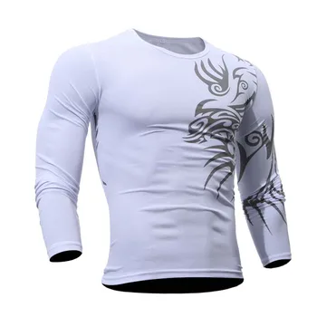 Nou Brand T Camasa Barbati Maneca Lunga Dragon Imprimate T-shirt Rapid Uscat Agrement Imprimare Tricouri de sex Masculin O de Gât Streetwear Bărbați Îmbrăcăminte