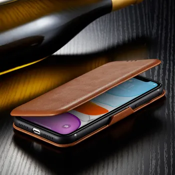 NOU Caz Pentru iPhone 12 11 Retro Pro Card Magnetic Stand Portofel Pentru iPhone 11 XR XS Pro Max 6 7 8 Plus Portofel Caz