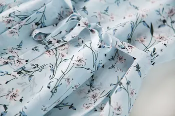 Nou elegant și lumea basmelor curge imprimate rochie de mătase pentru femei maneci scurte betelie