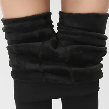 Nou-Femei Căldură Fleece de Iarna Elastic Jambiere Cald Fleece Căptușit Slim Termice Pantaloni CLA88