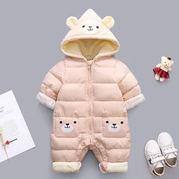 Nou-născut Salopetă 2020 Iarna haine pentru Copii cu Gluga Bumbac Gros Cald Costum Salopeta Panda Salopete Snowsuit Haine pentru Copii