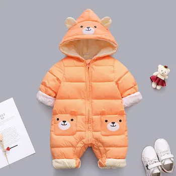 Nou-născut Salopetă 2020 Iarna haine pentru Copii cu Gluga Bumbac Gros Cald Costum Salopeta Panda Salopete Snowsuit Haine pentru Copii