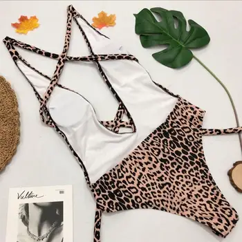 Nou Stil pentru Femei Costume de baie Sexy Leopard Bikini Push-Up Căptușit Costume de baie costume de Baie Costume de Atractiv pentru Femei Costume de baie Biquini