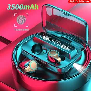 Noua 3500 mAh, Căști fără Fir, Căști Bluetooth Display LED Sport rezistent la apa Căști HiFi Stereo cu Căști Cu Microfoane