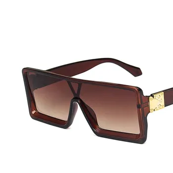 Noua Piata Supradimensionat ochelari de Soare Barbati Femei Brand Design Wrap Mare Cadru Ochelari de Soare Leopard Gradient de Ochelari de soare UV400