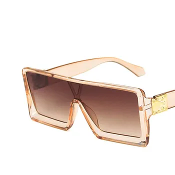 Noua Piata Supradimensionat ochelari de Soare Barbati Femei Brand Design Wrap Mare Cadru Ochelari de Soare Leopard Gradient de Ochelari de soare UV400