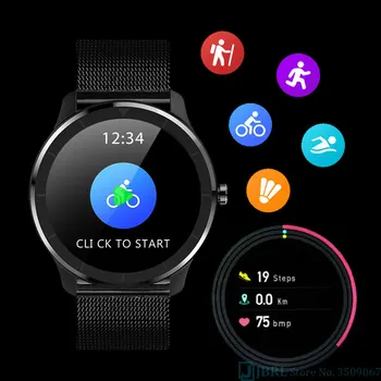 Noul Complet Tactil Inteligent trupa de Oameni de Afaceri Sport Rata de Inima Smartband Fitness Tracker Pentru Android IOS Masculin Bluetooth Inteligent brățară